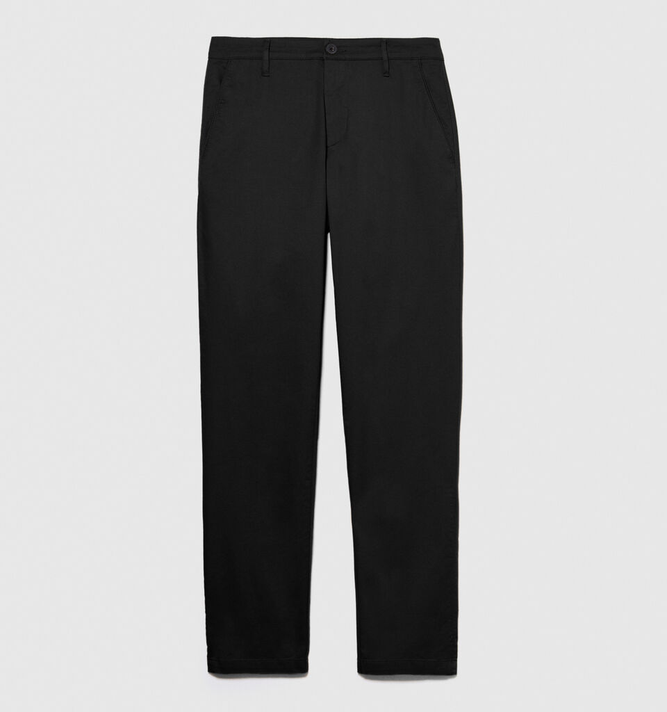 Slim fit chinos - men's chino trousers - Black | Sisley image number 6